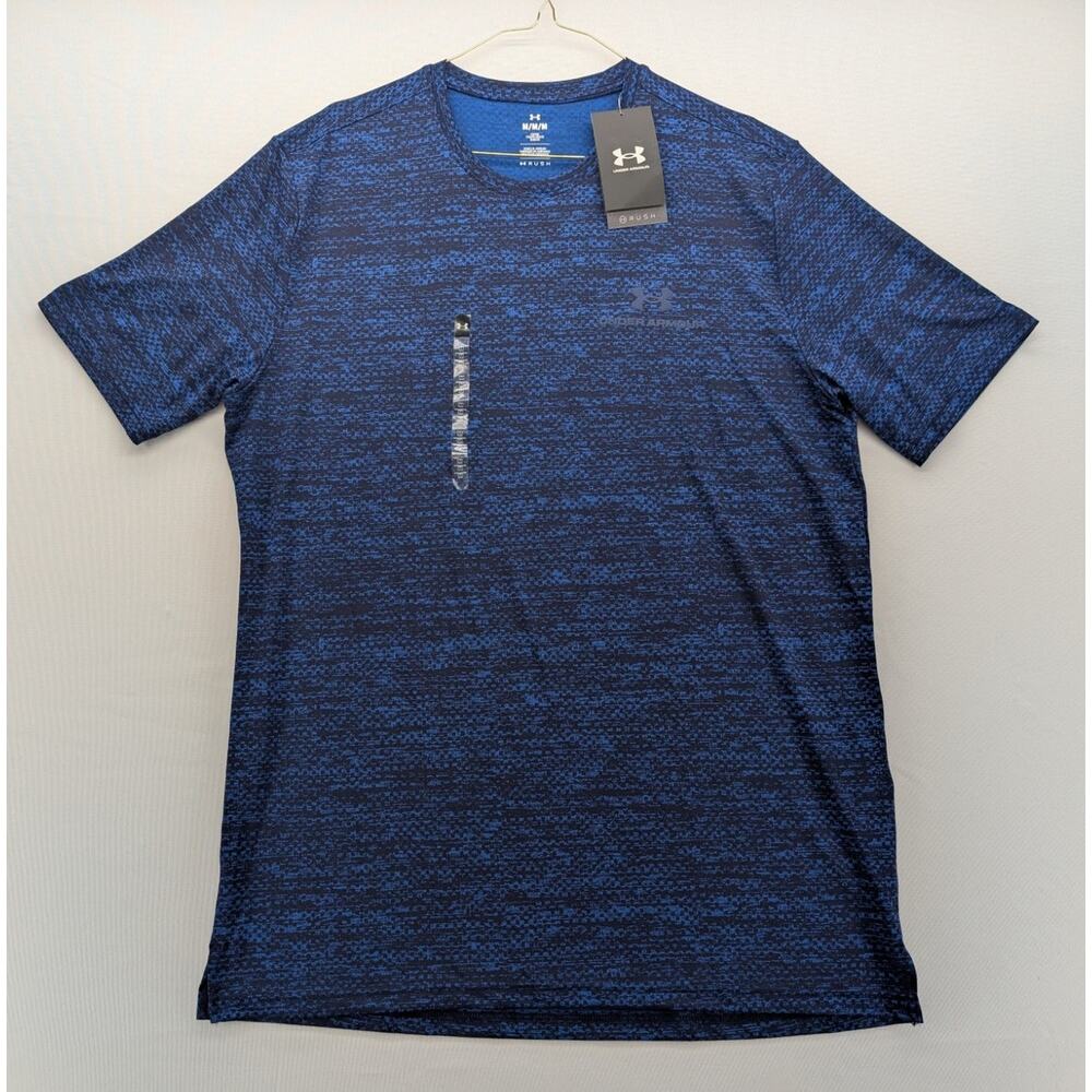 NWT Under Armour Men's UA Vanish Energy Printed Short Sleeve in Tech Blue sz M